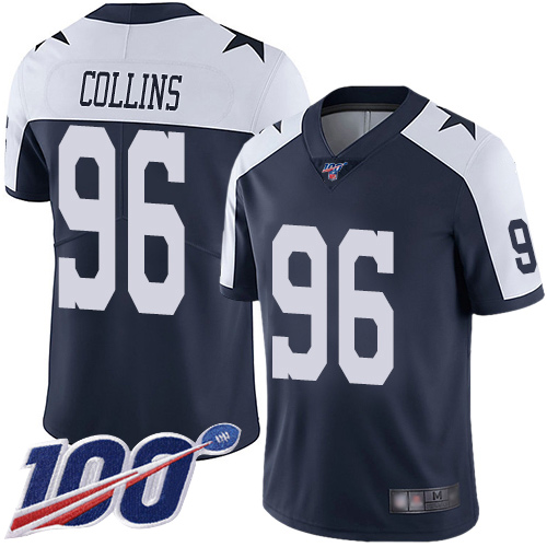 Men Dallas Cowboys Limited Navy Blue Maliek Collins Alternate #96 100th Season Vapor Untouchable Throwback NFL Jersey->dallas cowboys->NFL Jersey